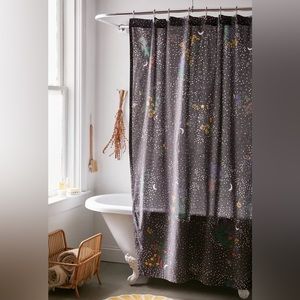Urban Outfitters Moon Flowers Shower Curtain